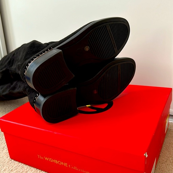 WISHBONE - Over Knee High Tall Block suede boots - Picture 4 of 5